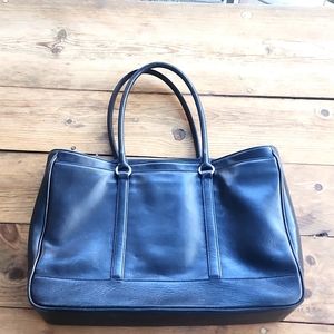 Coach 5333 Black Leather Metro Business Satchel tote briefcase